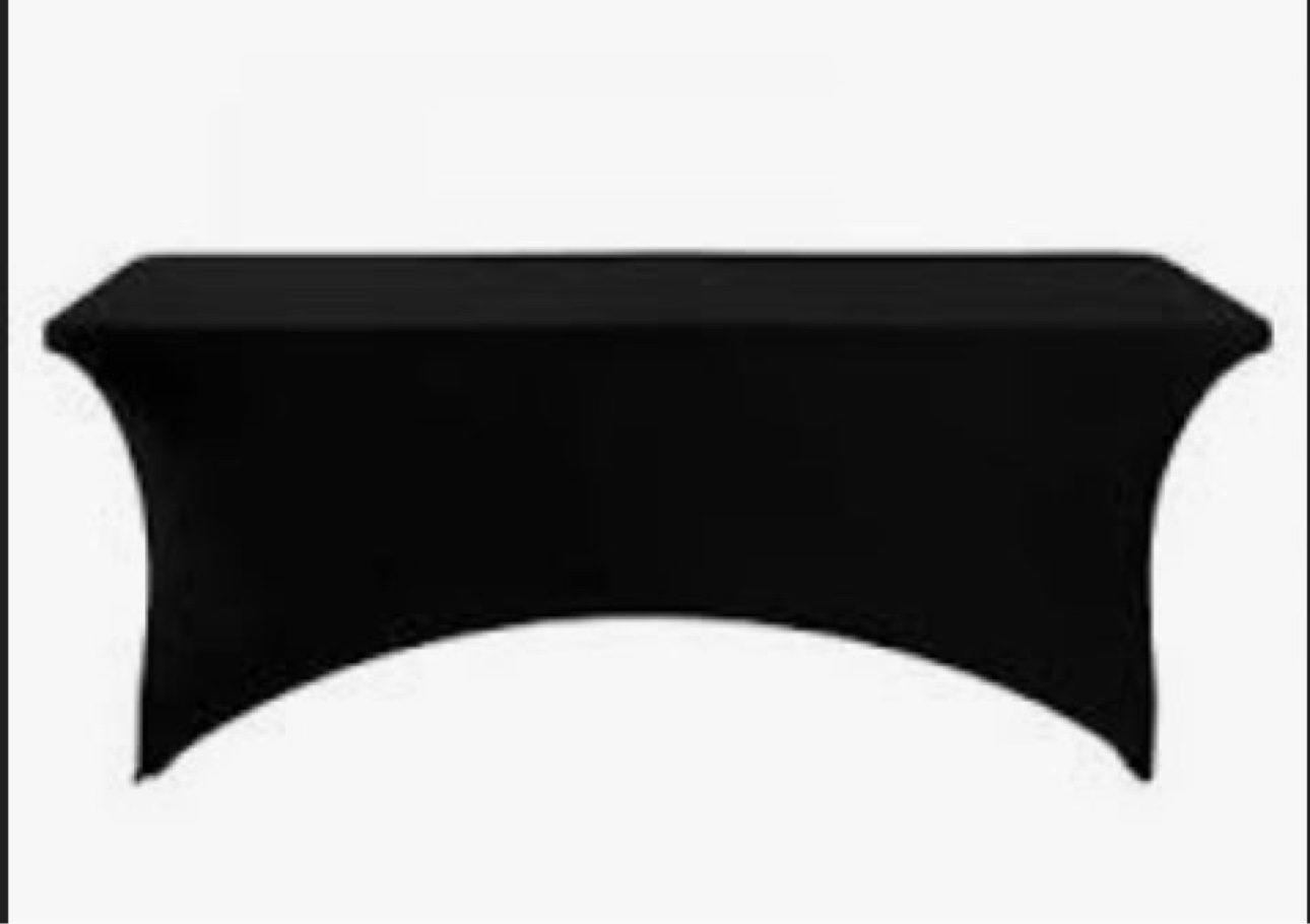 Black tablecloth