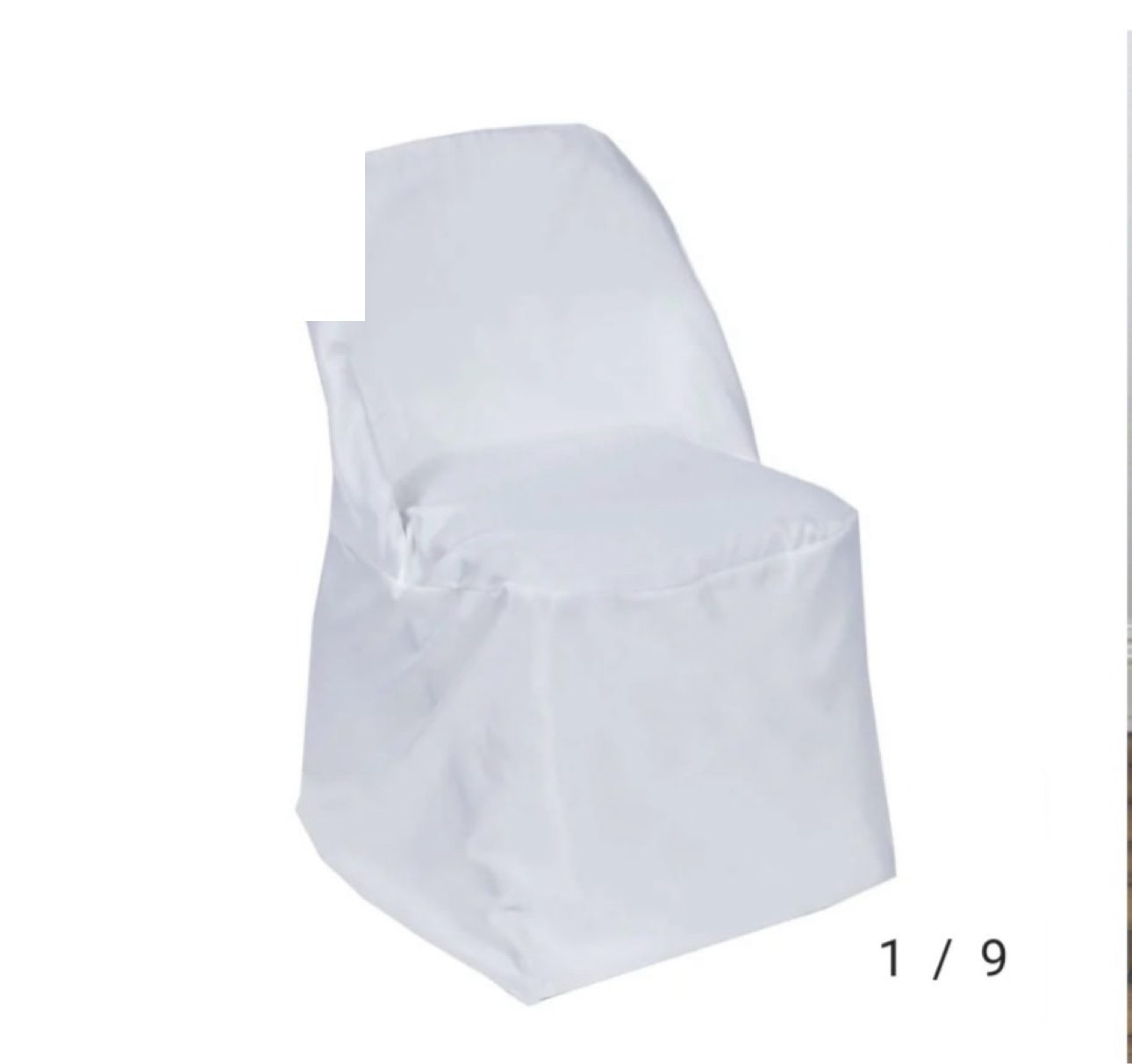 White folding chair cover